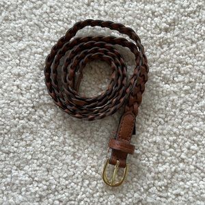 H&M brown leather braided belt